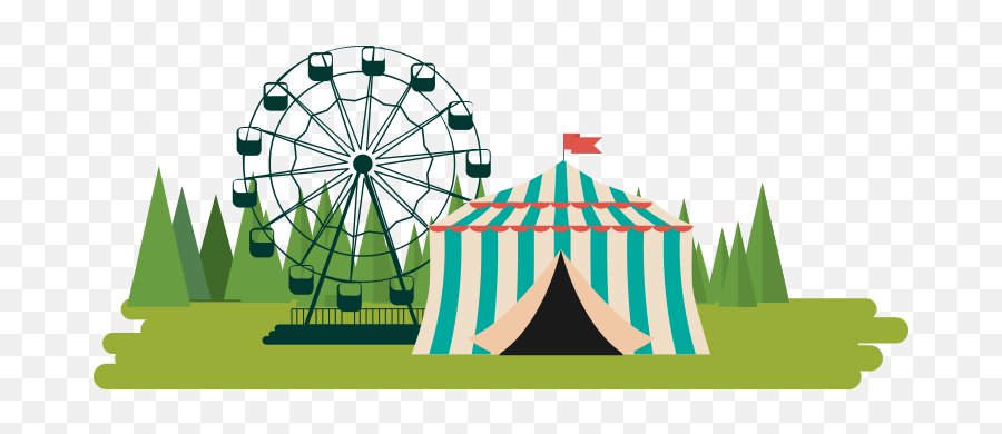 Download Tent Clipart Carousel - Circus Tent In Png Full Theme Park Emoji,Tent Clipart