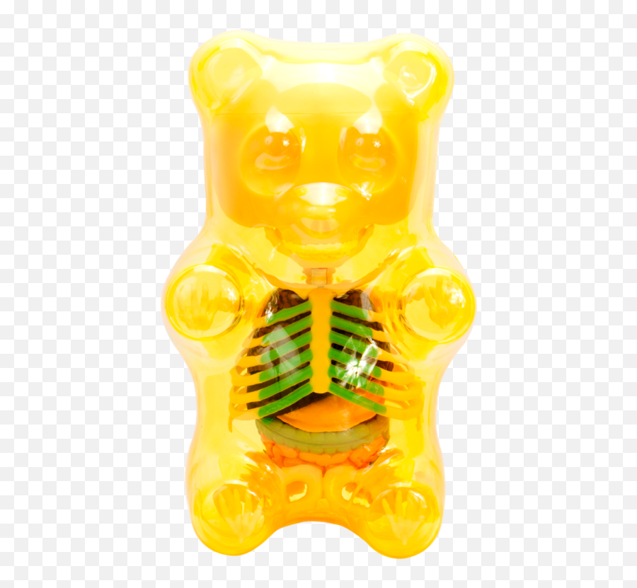 Funny Anatomy Gummi Bear Clear Yellow Art Collectible By Emoji,Gummy Bear Png