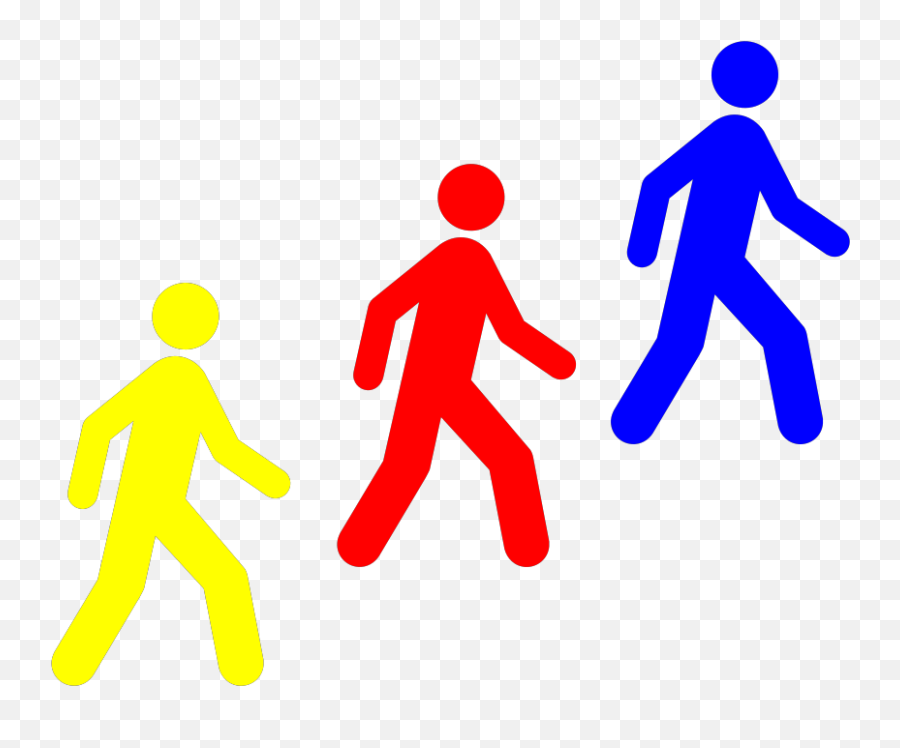 Walking Man Colors Png Svg Clip Art For Web - Download Clip Emoji,Man Walking Png