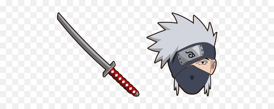 Naruto Kakashi Hatake Katana Cursor U2013 Custom Cursor Browser - Kakashi Cursor Emoji,Katana Png