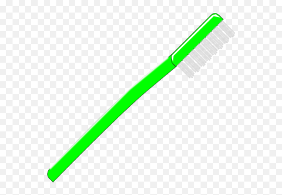Toothbrush Vector Clip Art - Green Toothbrush Cartoon Png Emoji,Toothbrush Clipart