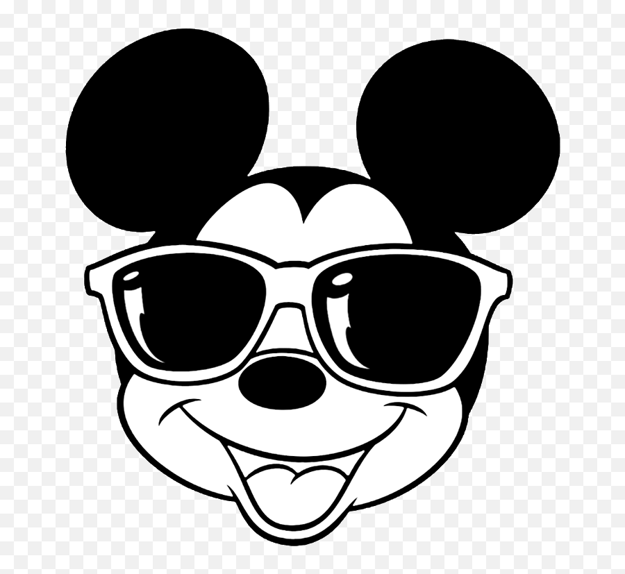 Free Minnie Mouse In Black And White Download Free Minnie - Cool Mickey Mouse With Sunglasses Emoji,Minnie Mouse Clipart Black And White