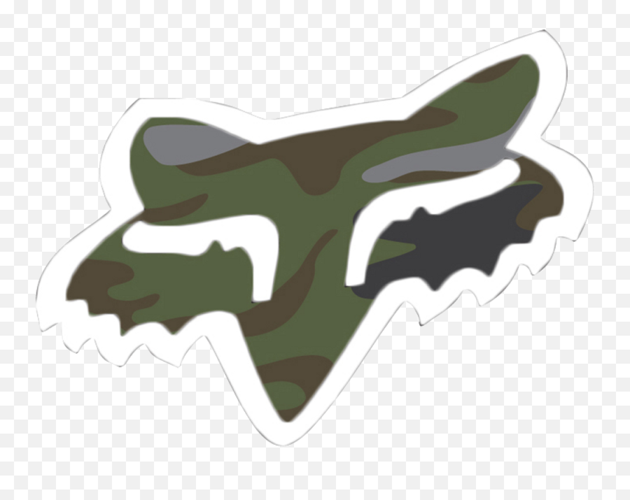 Camouflage Clipart Fox - Camo Fox Racing Logo Emoji,Fox Racing Logo