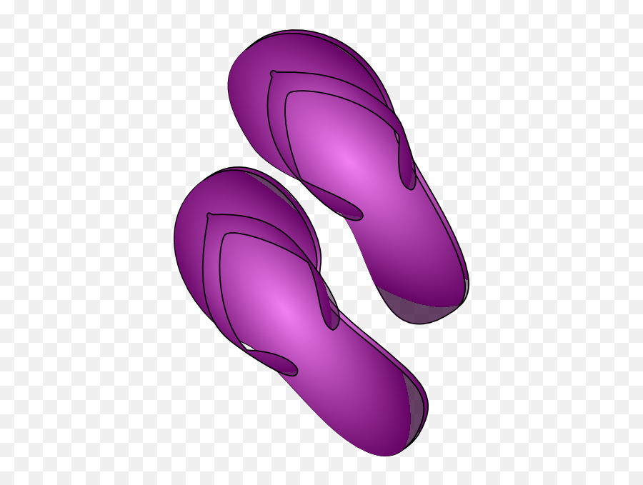 Flip Flop Clip Art At Clker Vector Clip - Purple Flip Flop Clipart Emoji,Flip Flops Clipart