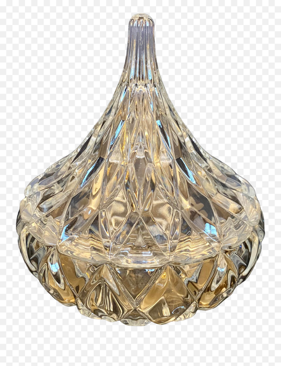 Hersheyu2019s Kiss Form Glass Crystal Keepsake Candy Trinket Dish Candle Holder Emoji,Hershey Kiss Png
