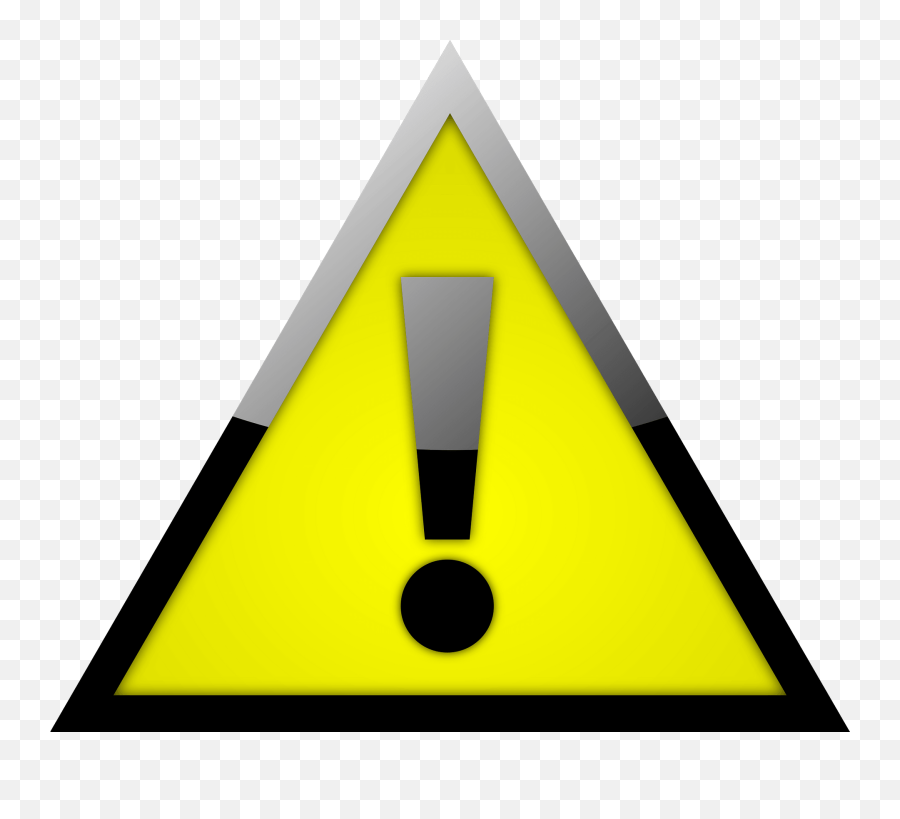 Attention Sign Clipart - Yellow Transparent Danger Sign Emoji,Attention Clipart