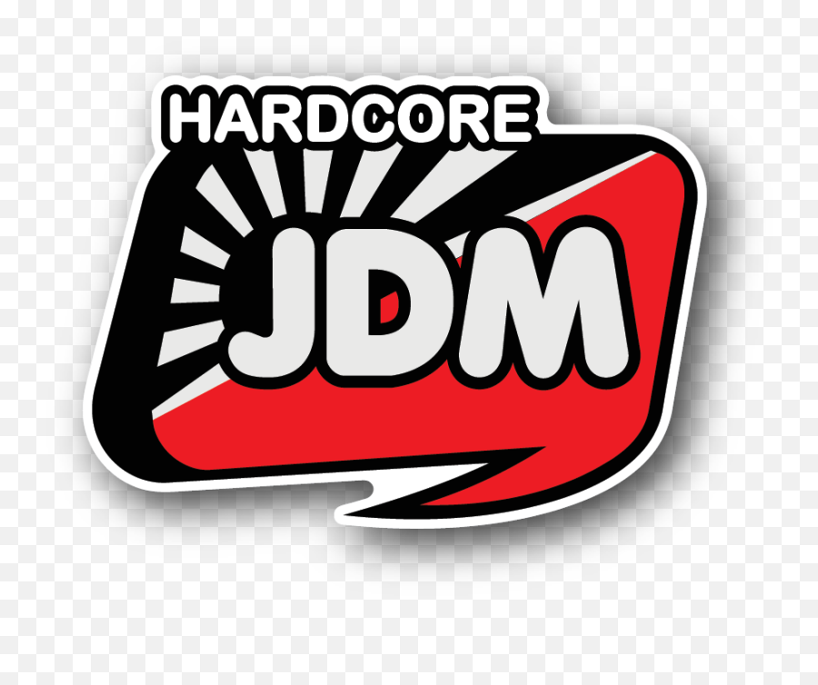 Jdm Hardcore - Racing Sticker Vinyl Sticker Language Emoji,Jdm Logo