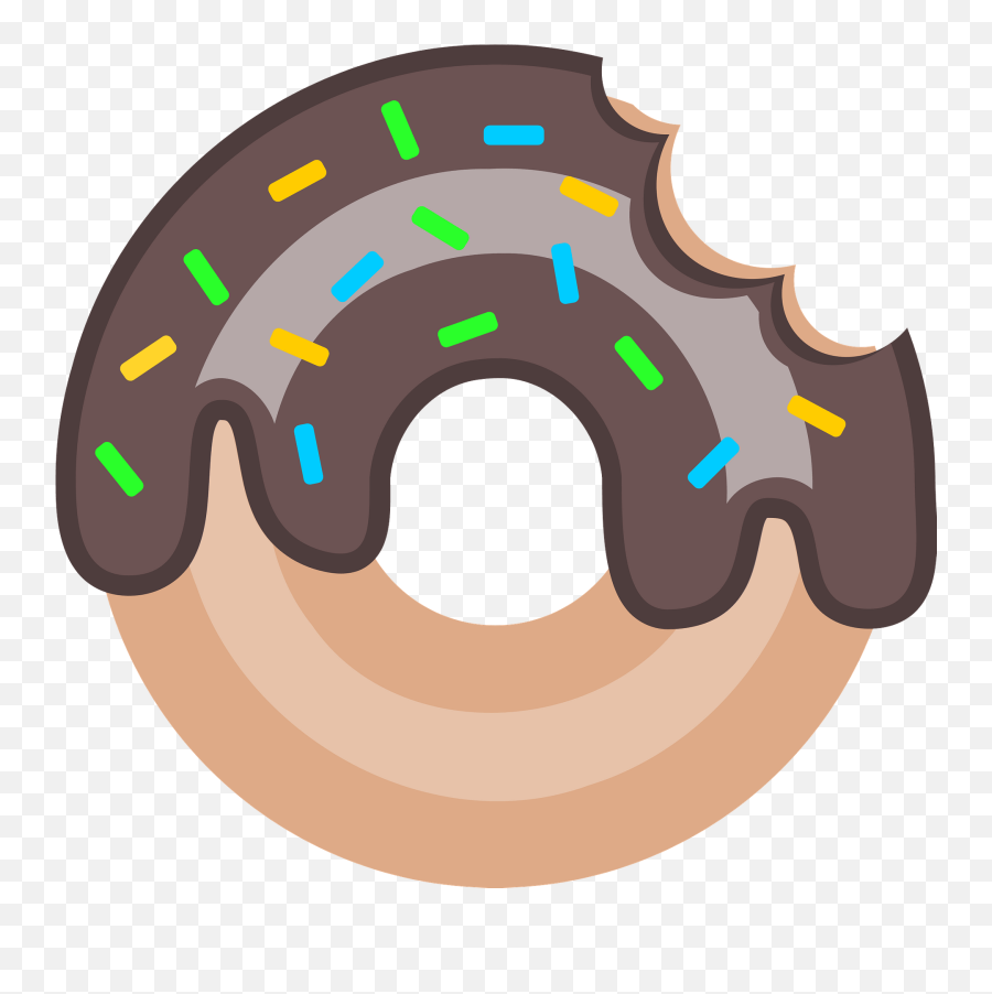Donut With Sprinkles - Bite Taken Clipart Free Download Doughnut With Bite Taken Out Emoji,Sprinkles Png