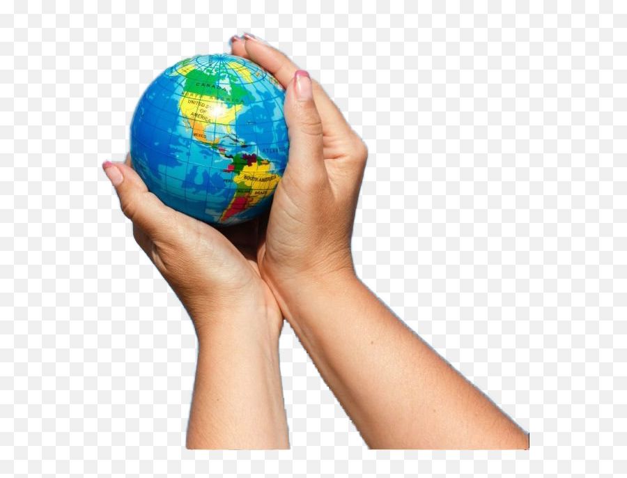 Person Holding Earth In Hand Transparent Background Png Clip Emoji,Hand Transparent Background