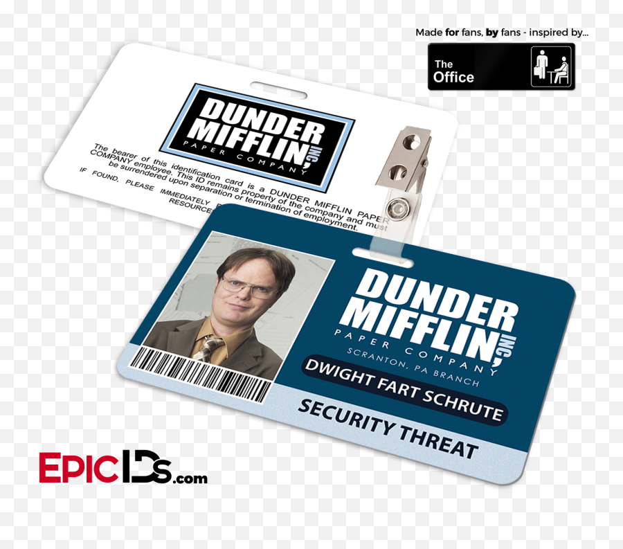 Dunder Mifflin Employee Id Badge - Jim Dunder Mifflin Badge Emoji,Dunder Mifflin Logo