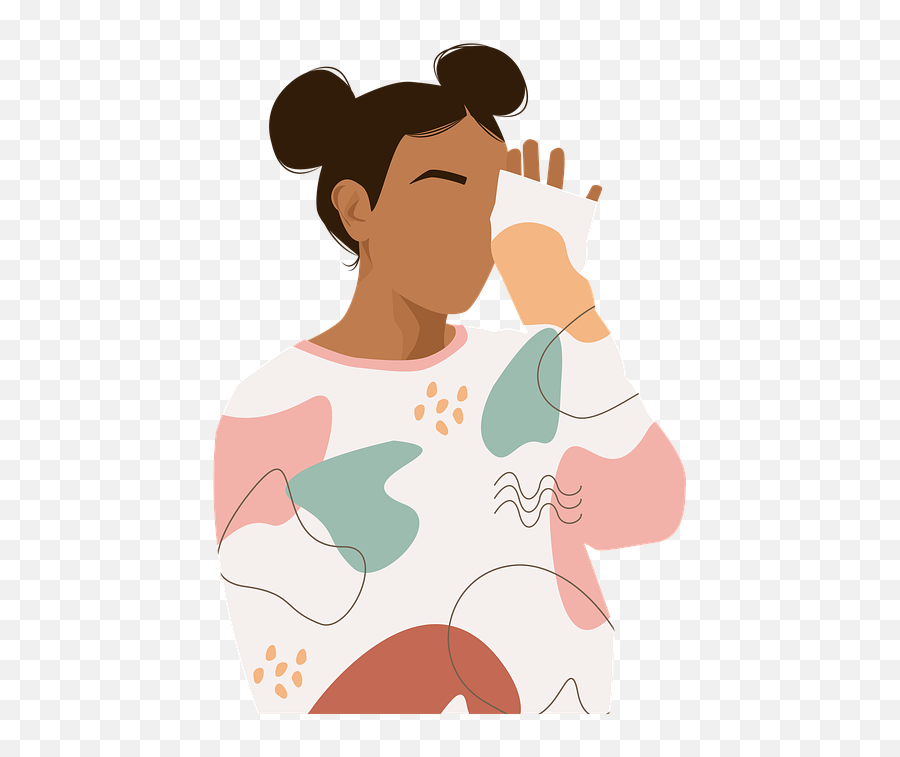 Woman Sweater Fashion Abstract Shapes - Bun Emoji,Abstract Shapes Png