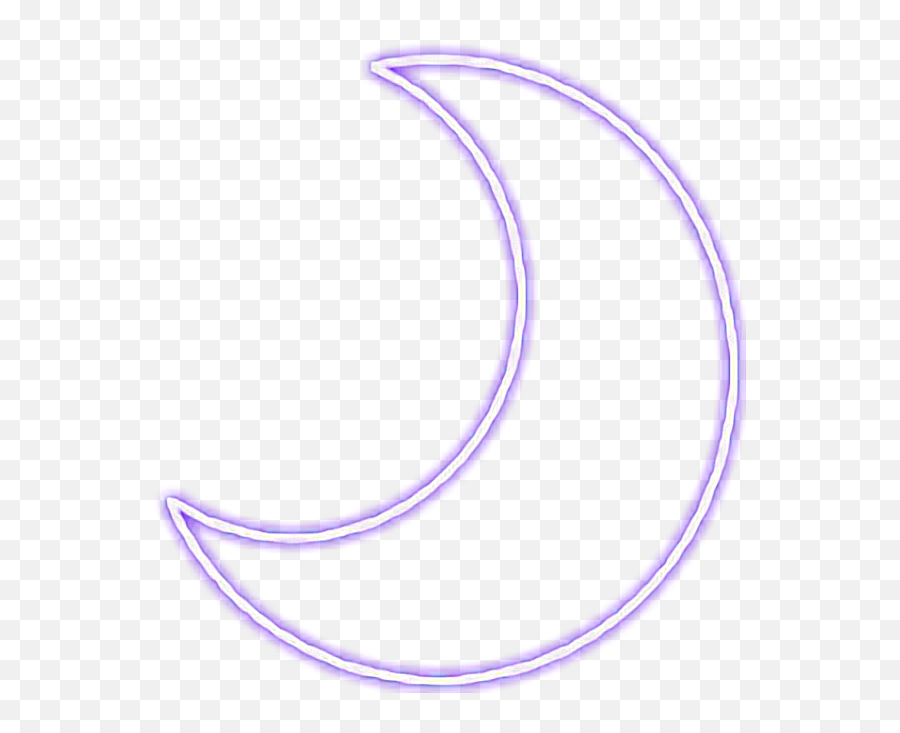 Download Hd Purple Moon Snapchat Neon - Purple Moon Neon Png Emoji,Purple Circle Png