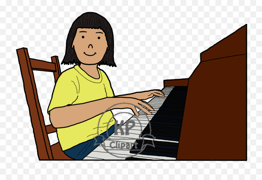 Kp Clipart Friends Playing Music - Boy And Girl Clipart Pianist Emoji,Piano Keys Clipart