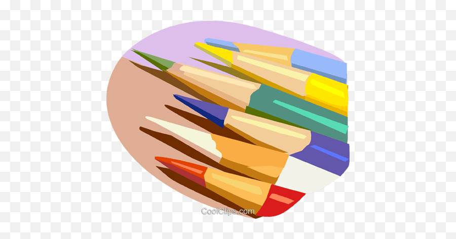 Colored Pencils Royalty Free Vector Clip Art Illustration - Colored Pencil Emoji,Colored Pencils Clipart