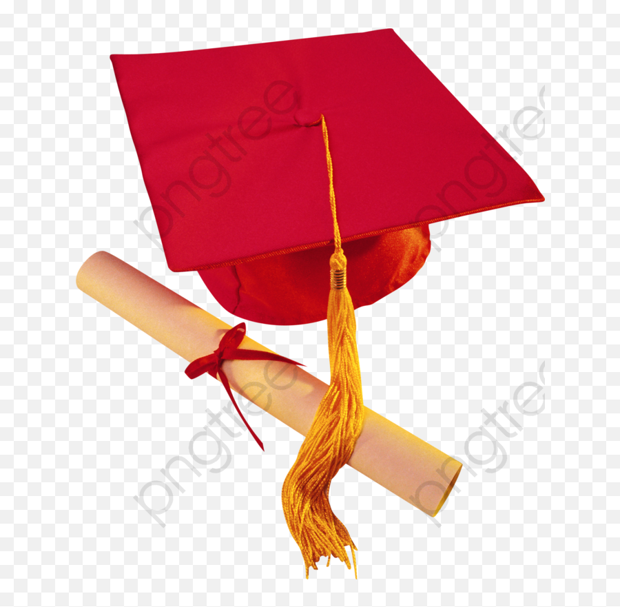 Red Graduation Cap And Diploma Graduation Cap Clipart - Red Transparent Background Graduation Cap Red Emoji,Diploma Clipart