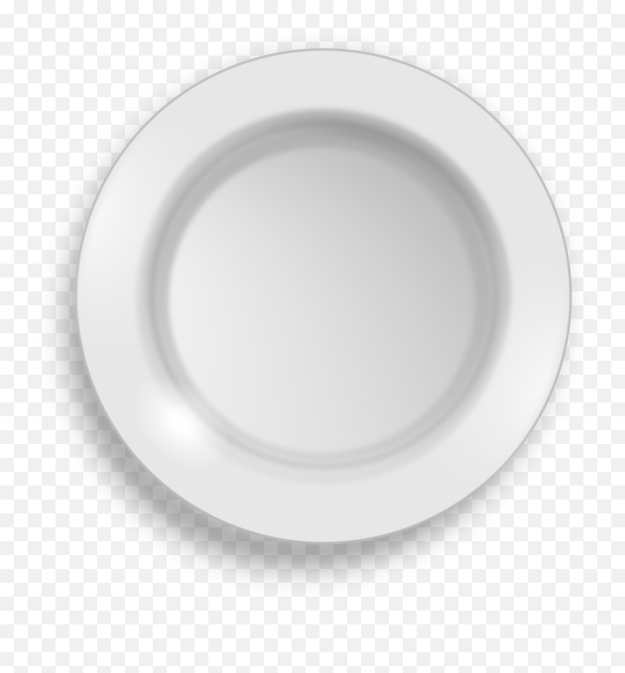 White Plate Clipart - White Plate Vector Png Emoji,Plate Clipart Black And White