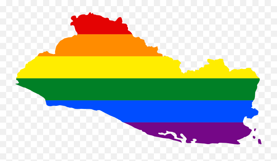 El Salvador Gay Flag Clipart - El Salvador Flag Map Emoji,El Salvador Flag Png
