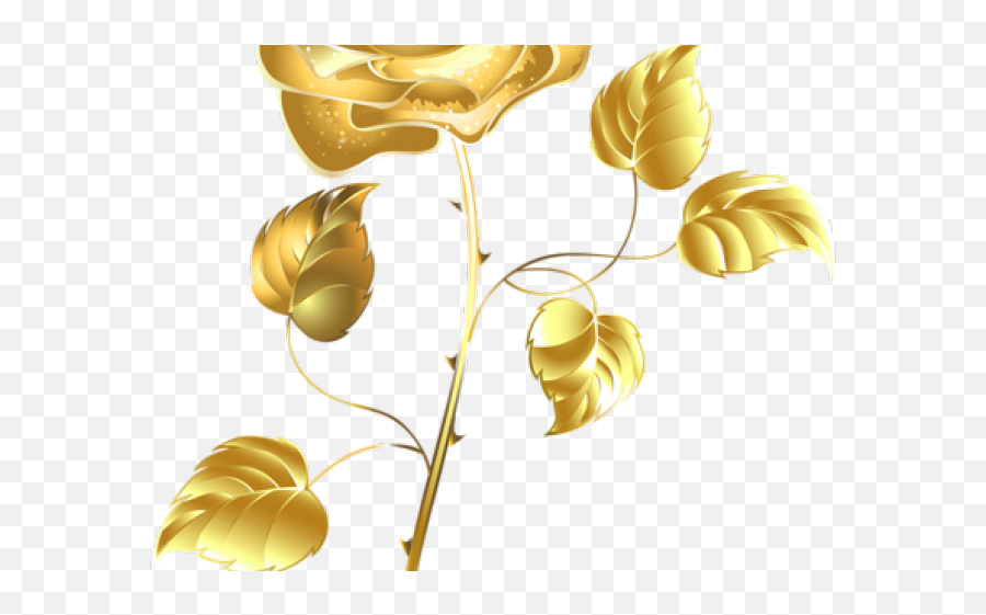 Download Rose Bush Clipart Dead - Gold Flower On Transparent Emoji,Bush Transparent Background