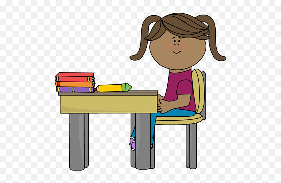 Library Of Sit Safely Jpg Free Download Png Files - Student At Desk Clipart Emoji,Recess Clipart