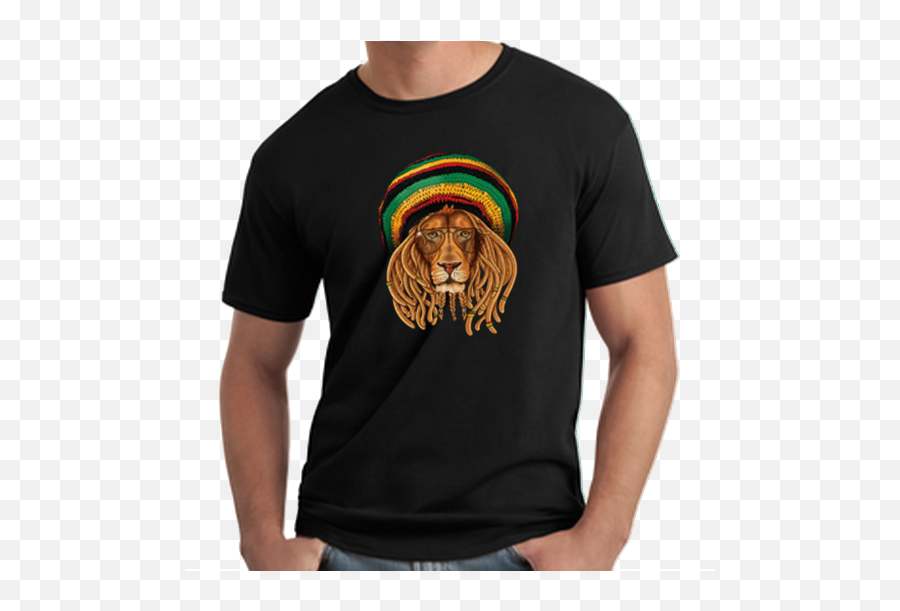 Rasta Lion T - Shirt Emoji,Lion Logo Shirt