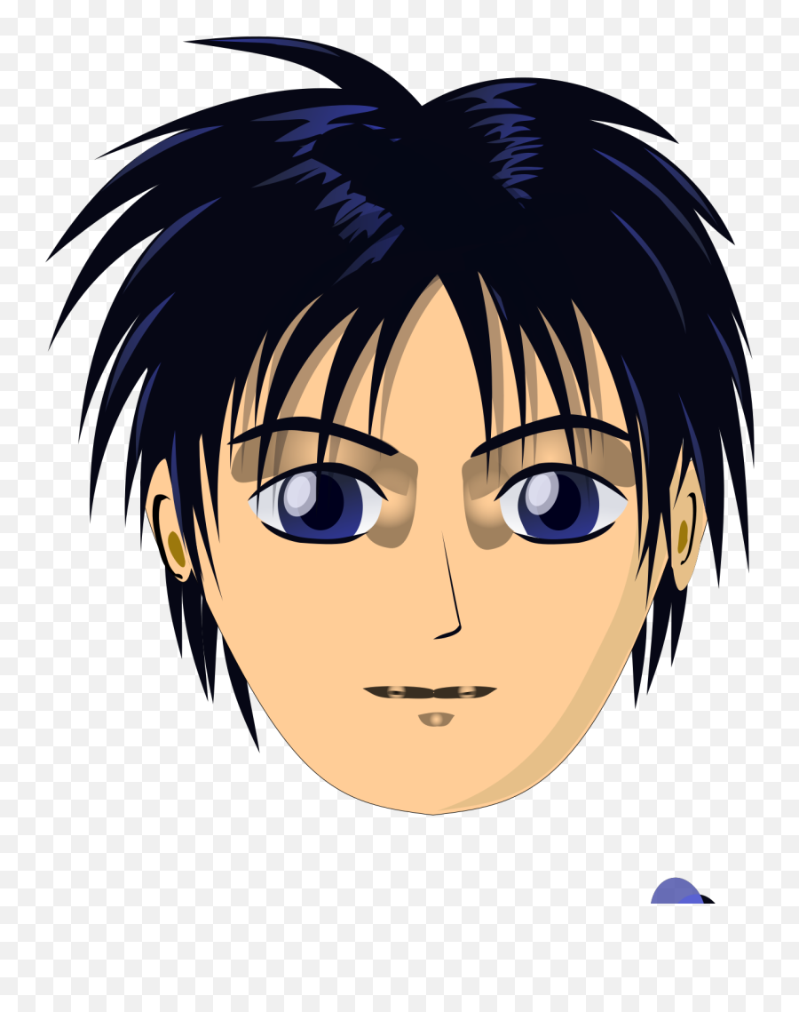Asian Anime Boy Head Svg Vector Asian Anime Boy Head Clip Emoji,Anime Guy Transparent