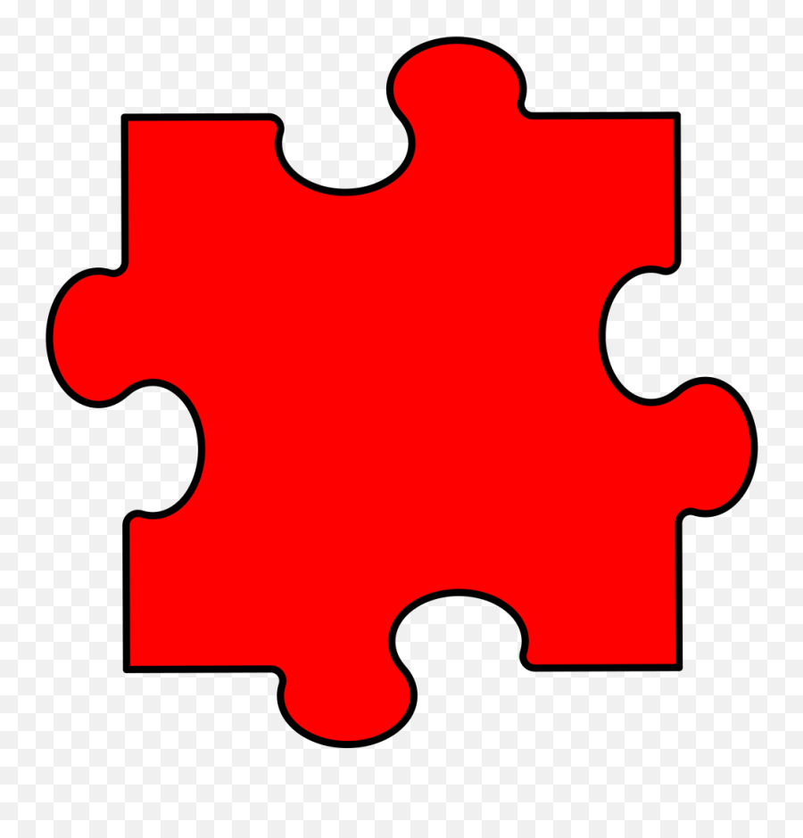 Red Puzzle Piece Svg Vector Red Puzzle Piece Clip Art - Svg Emoji,Puzzle Piece Transparent Background