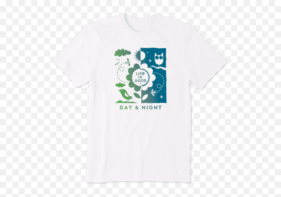 Menu0027s Lig Day And Night Short Sleeve Tee Life Is Good Emoji,T Shirt Logo Design Ideas