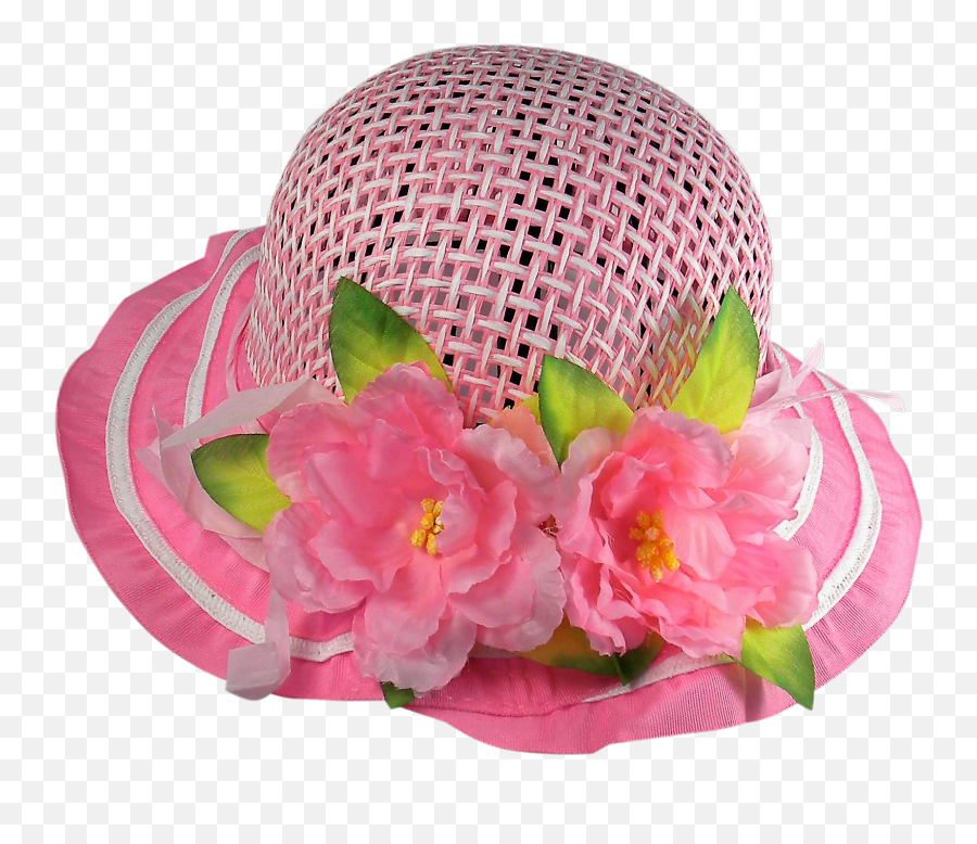 Girls Tea Party Dress Up Hat With Pink B 1581810 - Png Tea Party Hat Png Emoji,Party Hat Png
