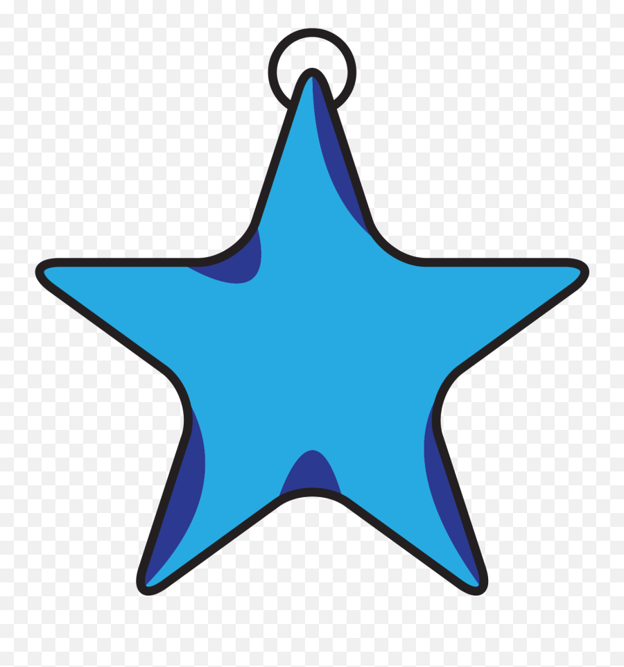 Blue Star Decoration For Christmas Tree Graphic By Emoji,Christmas Tree Star Clipart