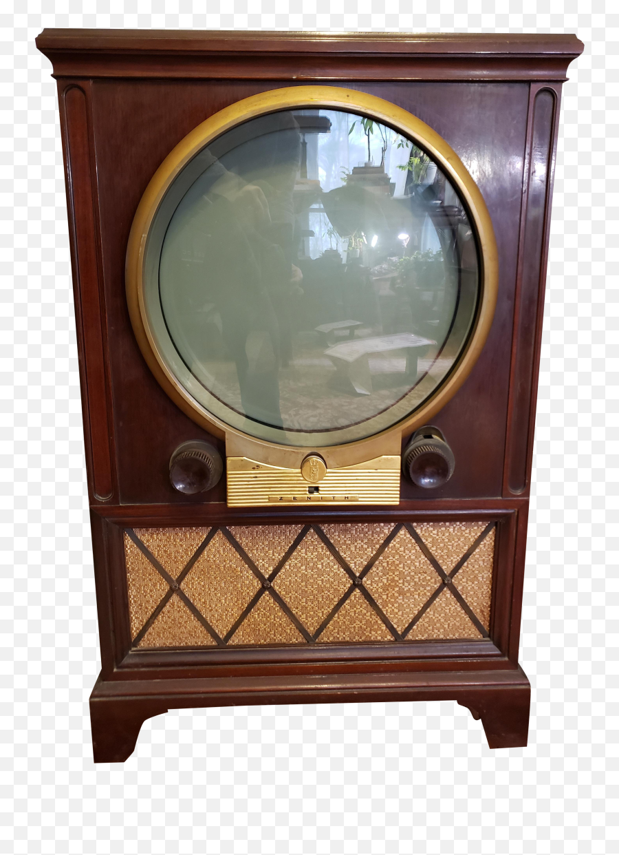 Vintage Mid Century Zenith Round Screen Tv Emoji,Transparent Tv Screen