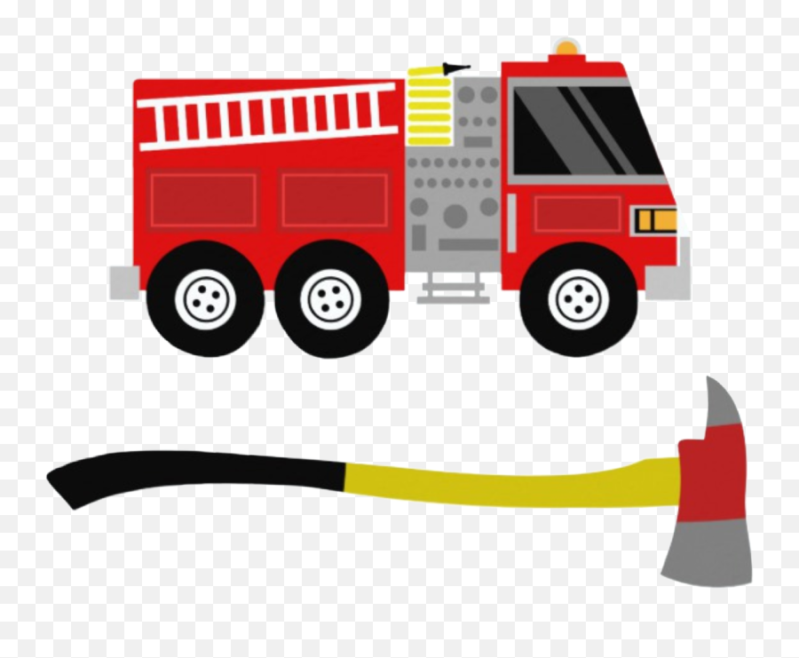 Fire Firetruck Axe Clipart Png Sticker - Fire Engine Emoji,Firetruck Clipart