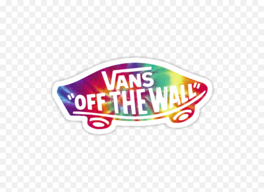 Rainbow Tie Dye Vans Logo From - Vans Stickers Tie Dye Emoji,Redbubble Logo