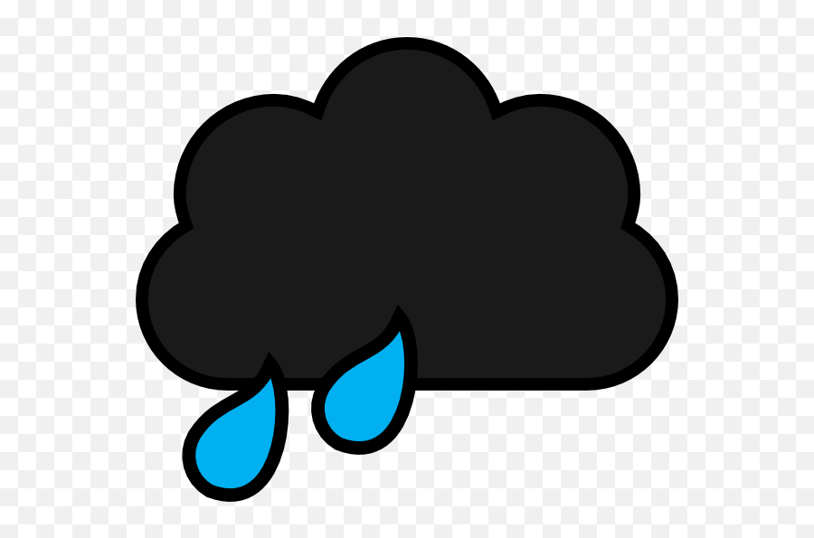 Rain Cloud Clip Art At Clker - Cartoon Black Rain Cloud Emoji,Rain Cloud Clipart