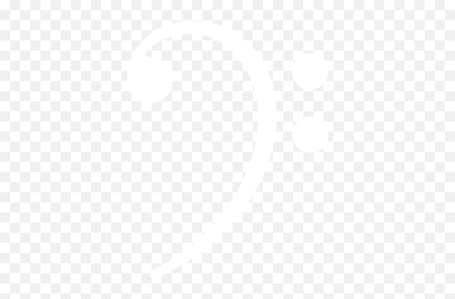 White Bass Clef Icon - Transparent White Bass Clef Emoji,Bass Clef Png