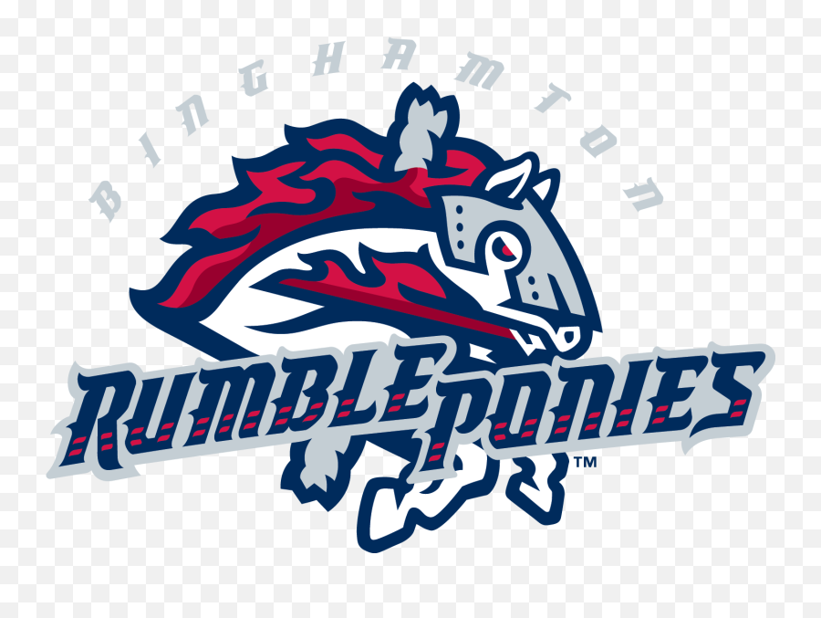 Binghamton Rumble Ponies Officially - Automotive Decal Emoji,Mets Logo