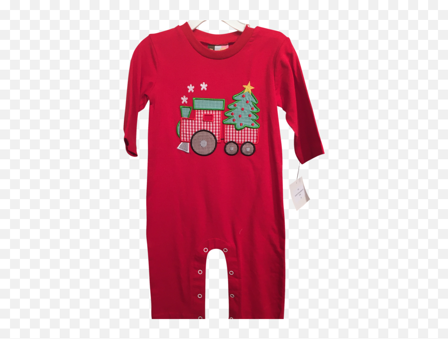 Banana Split Boys Christmas Truck Romper - Thomas The Tank Short Sleeve Emoji,Christmas Truck Clipart