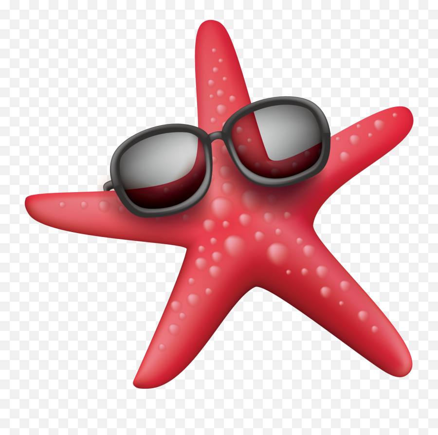 Wearing Sunglasses Sea Starfish Png - Starfish Png Sunglasses Emoji,Star Fish Png