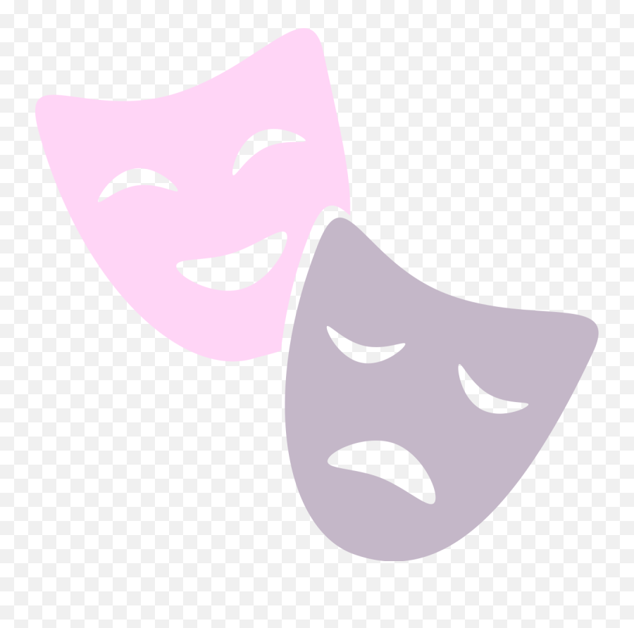 Filedrama Masks1svg - Wikimedia Commons Drama Masks Png Pink Emoji,Drama Png
