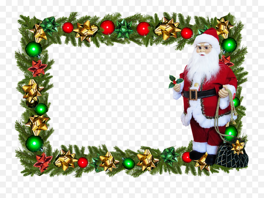 Frame Border Christmas Santa - Christmas Photo Frame Png Frame Png Christmas 2020 Emoji,Christmas Border Png