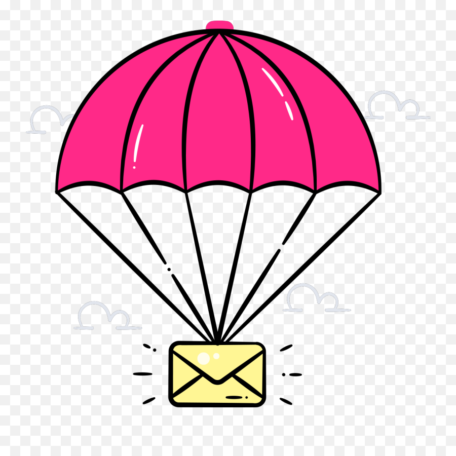 Parachute - Email Clipart Full Size Clipart 2196165 Email With Parachute Icon Png Emoji,Email Clipart