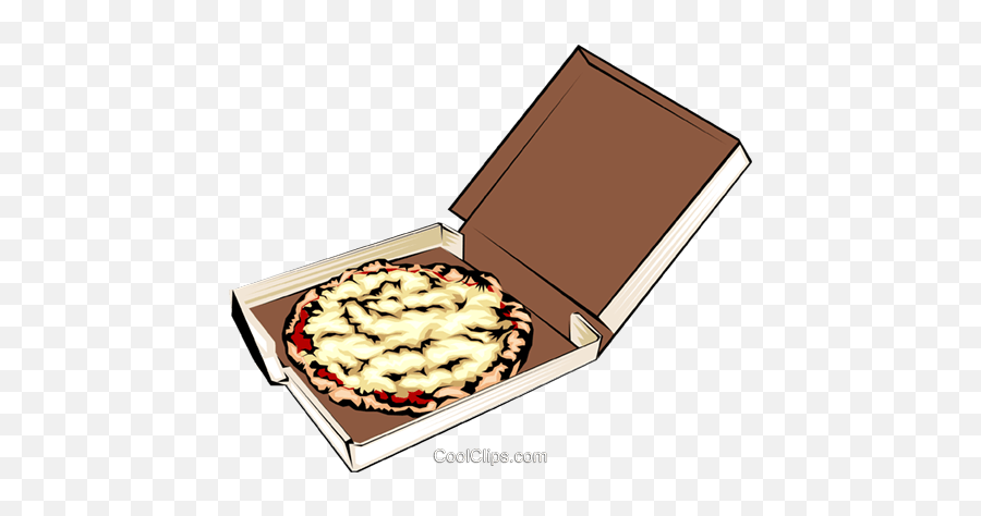 Pizza In A Box Royalty Free Vector Clip Art Illustration - Caixa De Pizza Vetor Png Emoji,Free Pizza Clipart