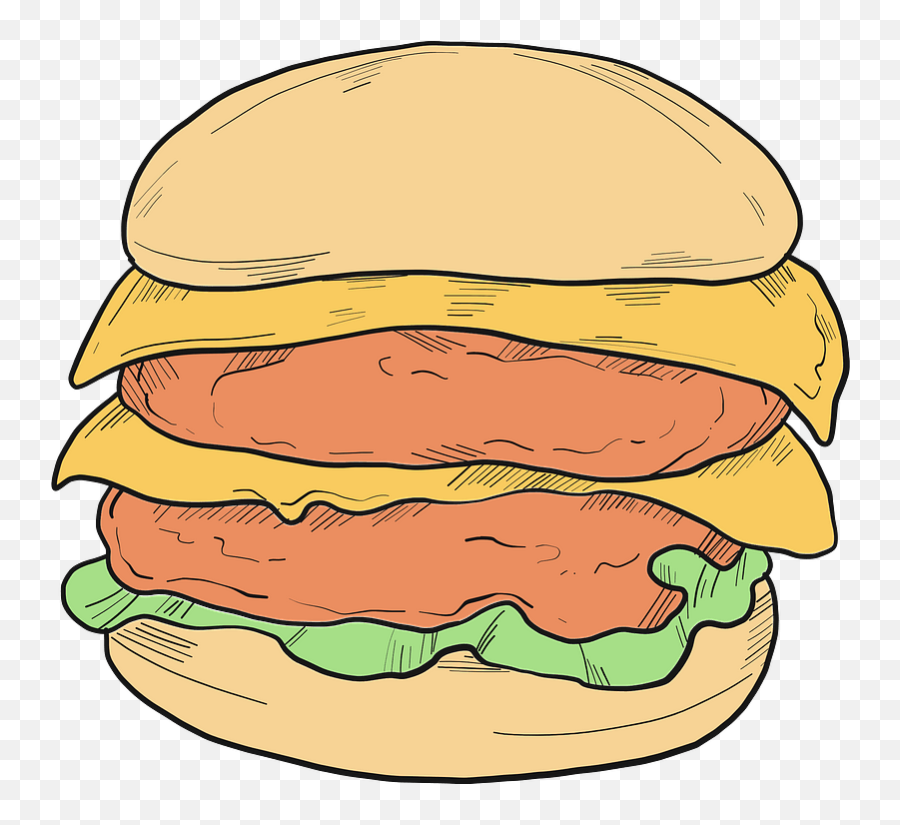 Cheeseburger Clipart Free Download Transparent Png Creazilla - Hamburger Bun Emoji,Hamburger Clipart