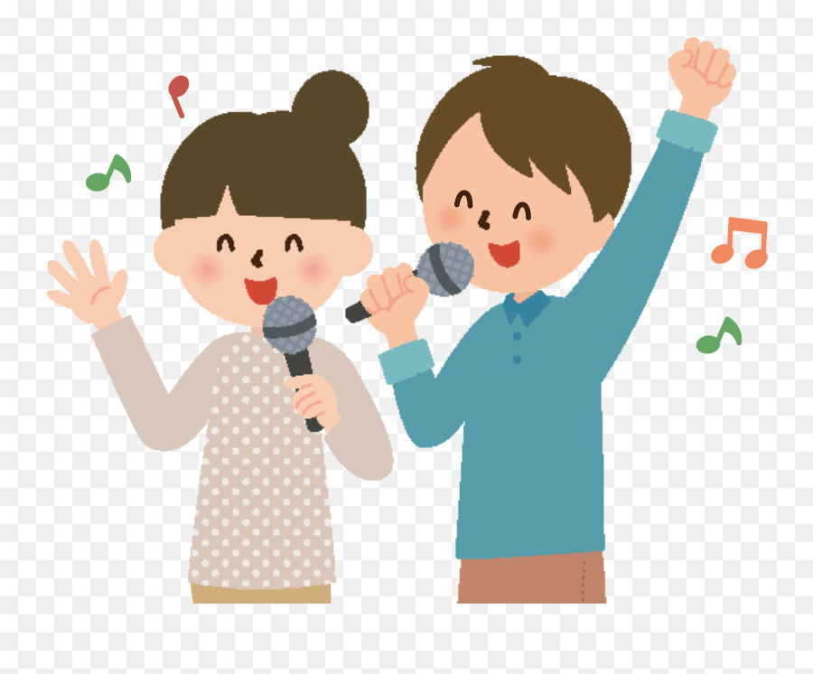 Couple Is Singing Karaoke Clipart Emoji,Karaoke Clipart