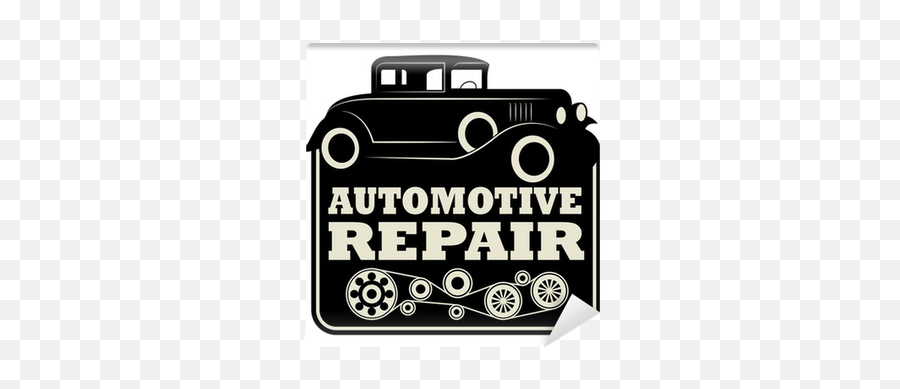 Vintage Automotive Repair Sign Vector Illustration Wall Mural U2022 Pixers - We Live To Change Emoji,Hot Rods Clipart