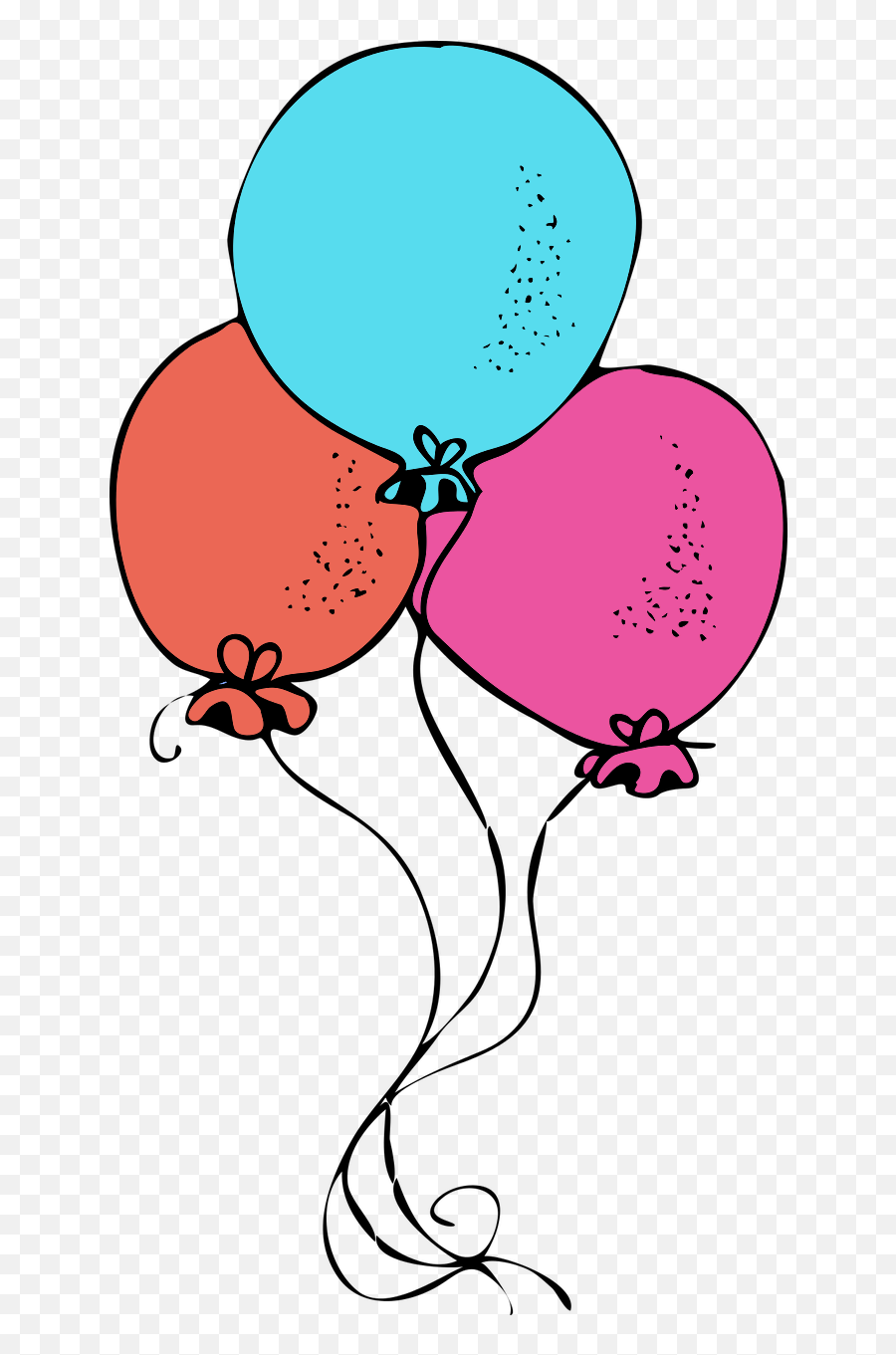 Luftballons Free Coloring Pages Free Printable Coloring Emoji,Birthday Balloons Clipart Black And White