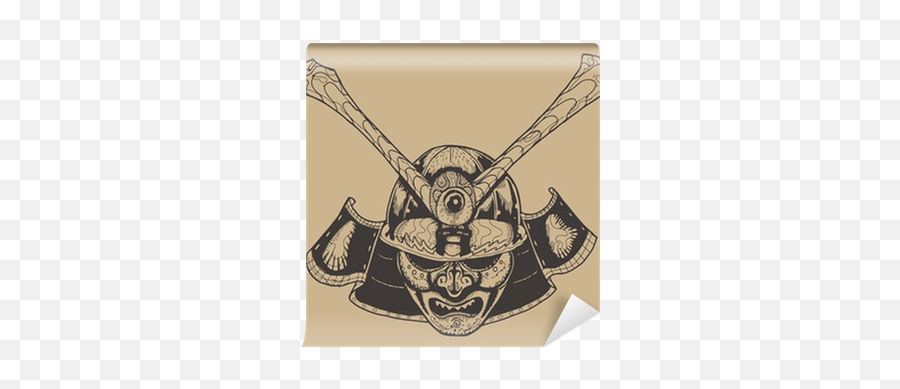 Samurai Helmet Wall Mural U2022 Pixers - We Live To Change Emoji,Samurai Helmet Png