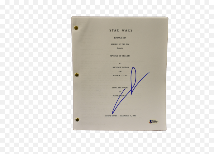 George Lucas Signed Signed Star Wars Return Of The Jedi Script Beckett Loa B Collectible Memorabilia Emoji,Star Wars Return Of The Jedi Logo