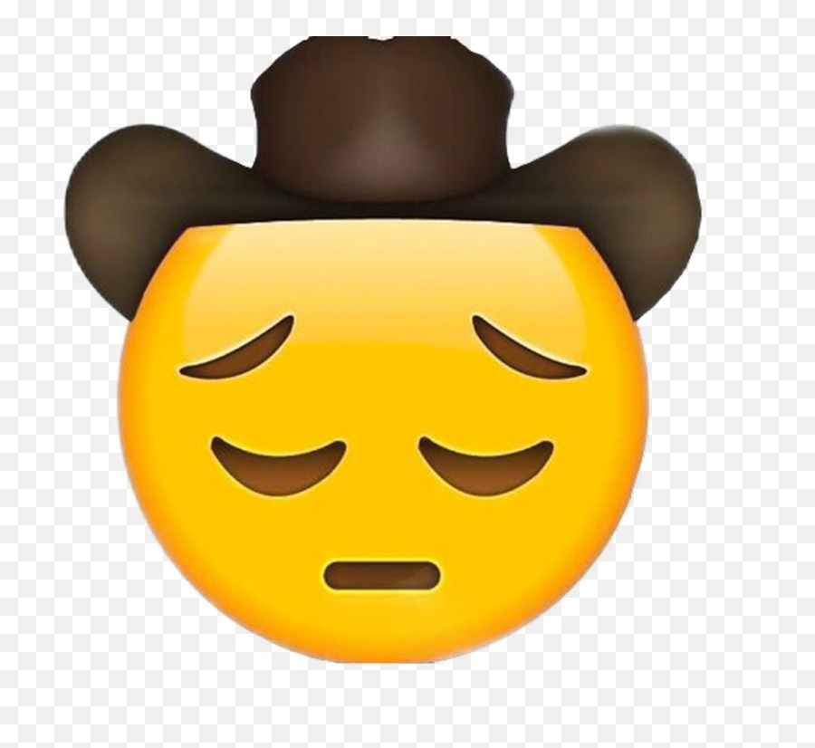 The End - Sad Emoji Cowboy Hat Transparent Png Original Sad Cowboy Emoji,Cowboy Hat Transparent