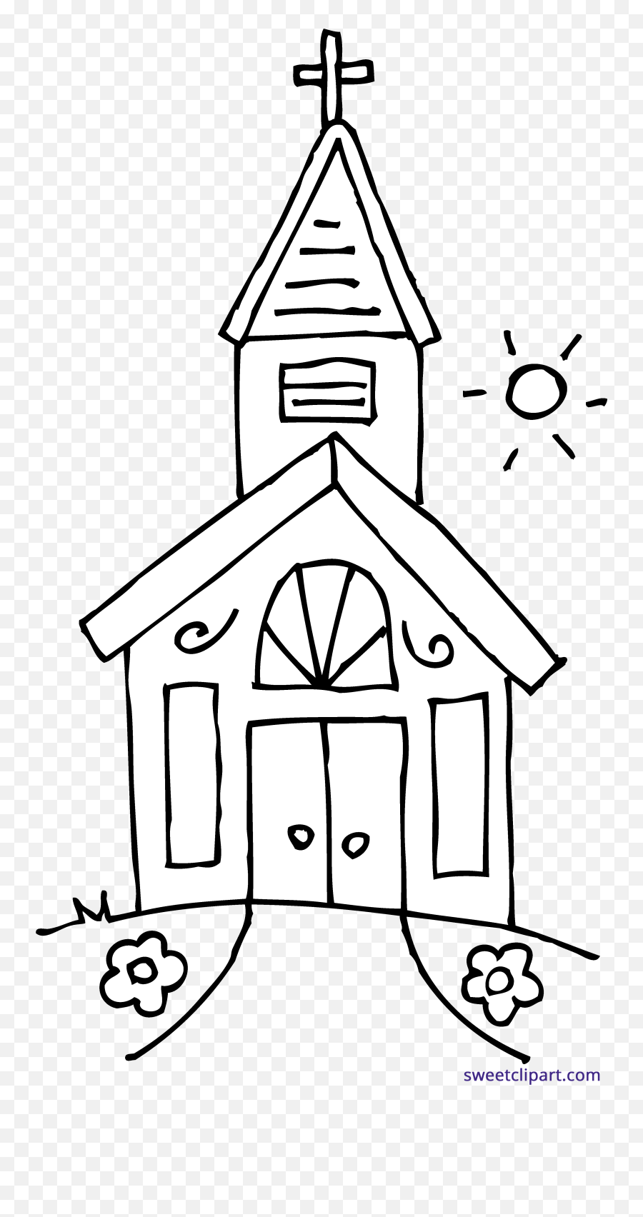 Mini Canvas Art Church Art - Clip Art Black And White Church Emoji,Church Clipart