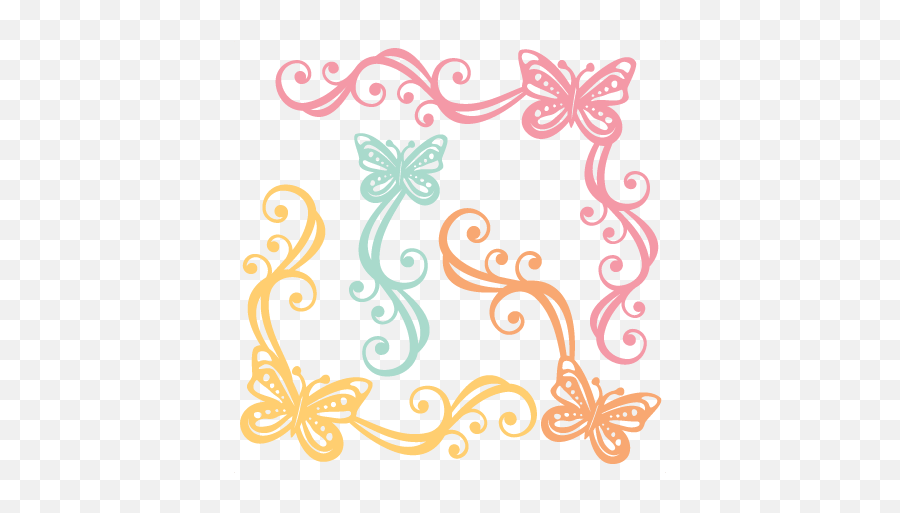 Download Free Png Files For Cricut - Butterfly Corner Svg Emoji,Free Svg Clipart For Cricut